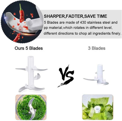 5 Blades manual Hand Chopper