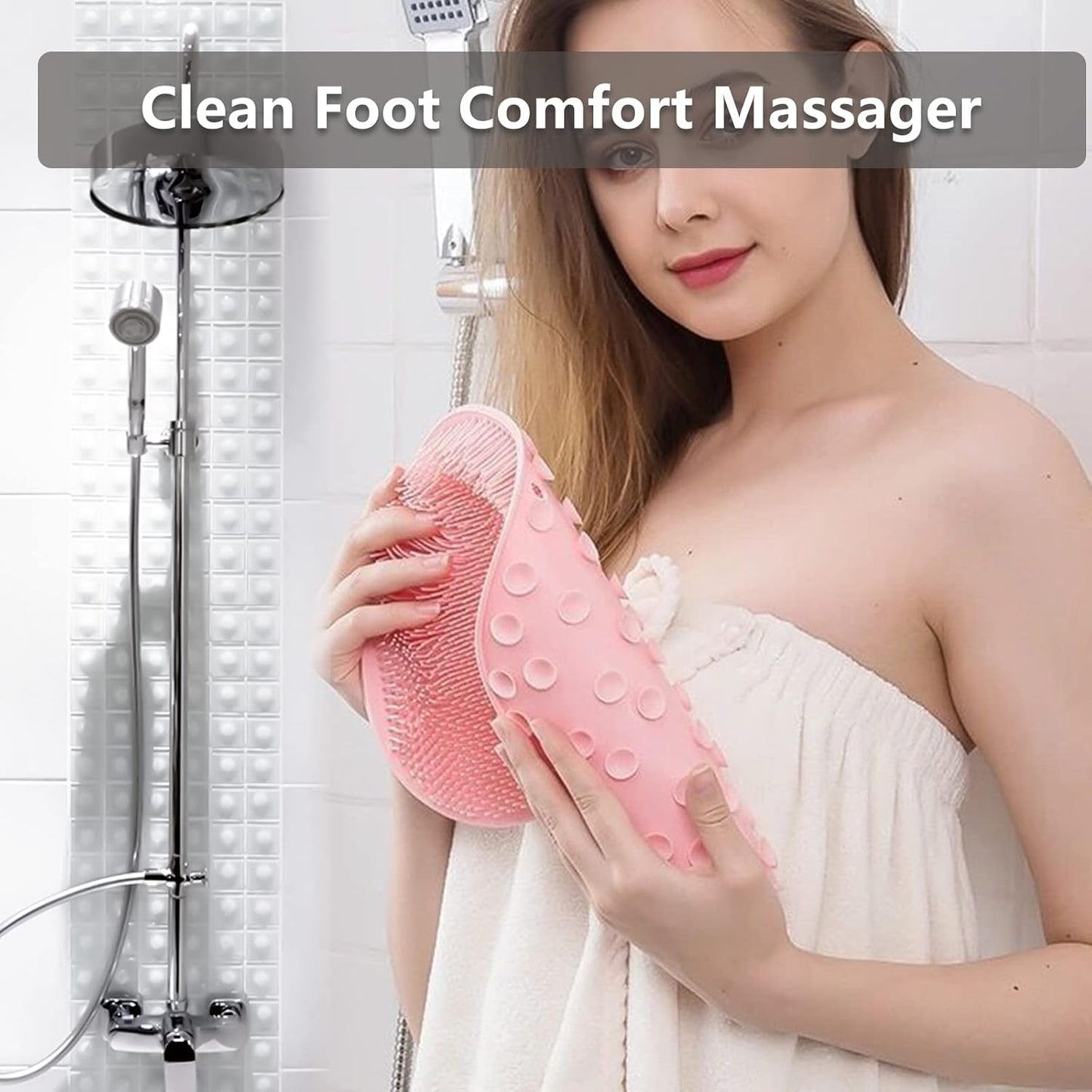 Silicone Foot Scrubber Mat and Body Scrubber