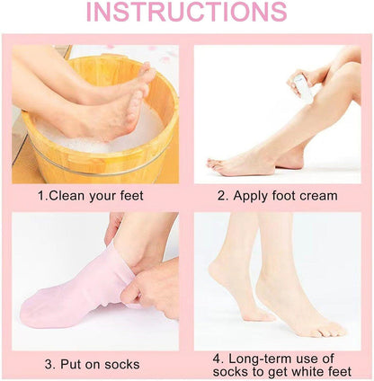 FeetCare Moisturizing Silicone Gel Socks