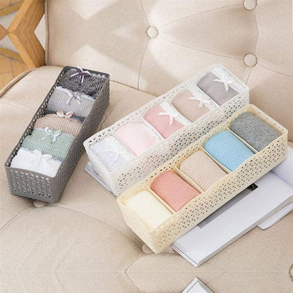 Socks Organizer 5 Grid Storage Basket