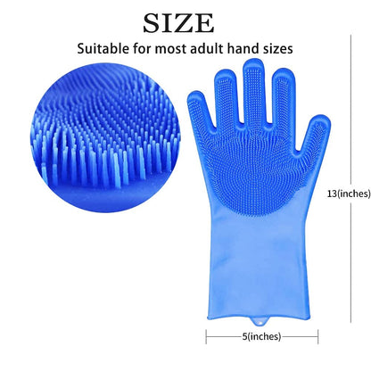 Silicone Gloves with Wash Scrubber