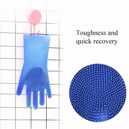 Silicone Gloves with Wash Scrubber