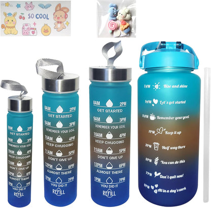 Water Bottle Set for Outdoor in Gradient Blue