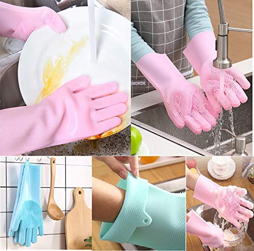 Silicone Gloves with Wash Scrubber